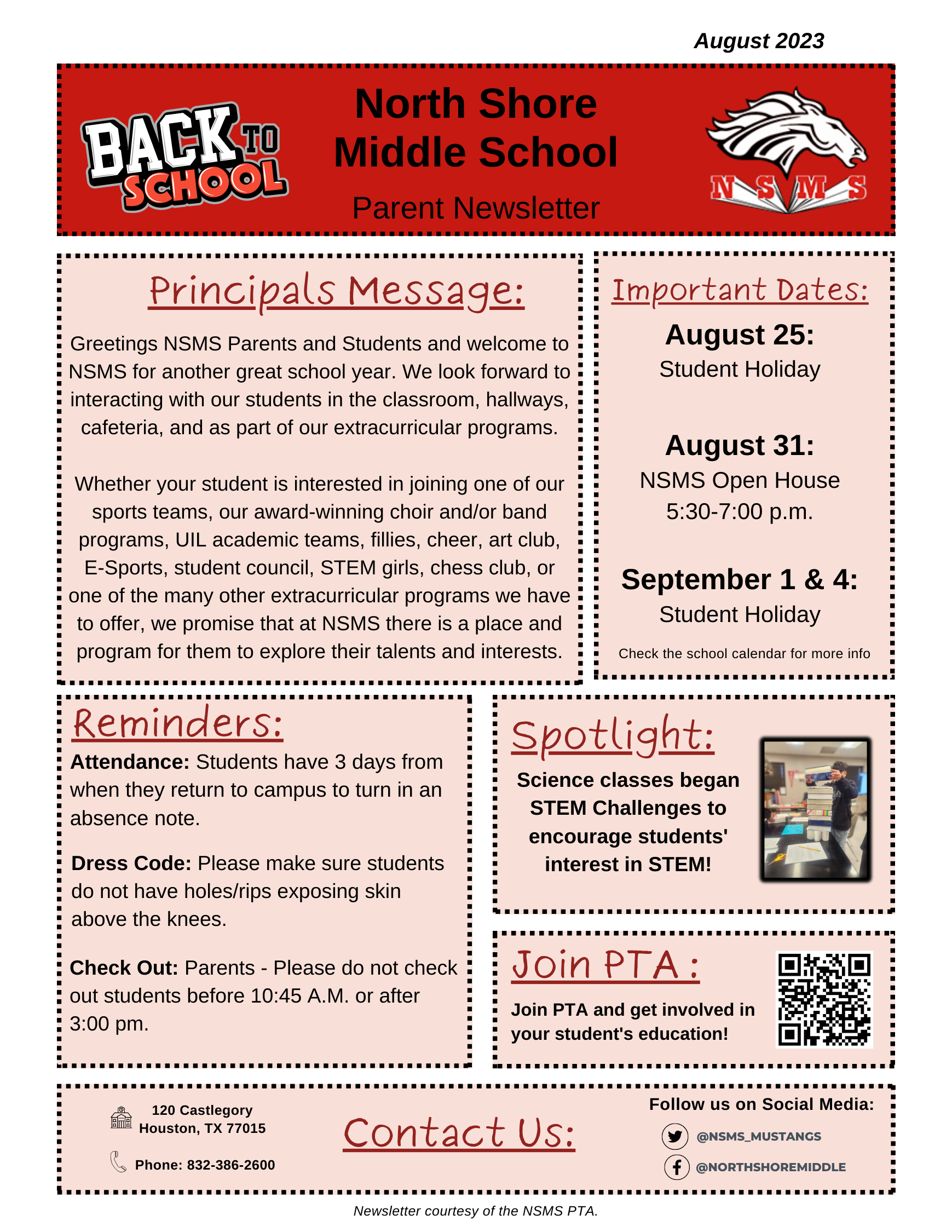 August parent newsletter - english